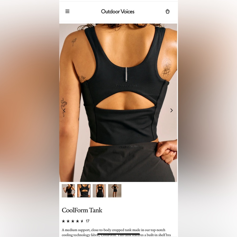 Outdoor voices cool form tank